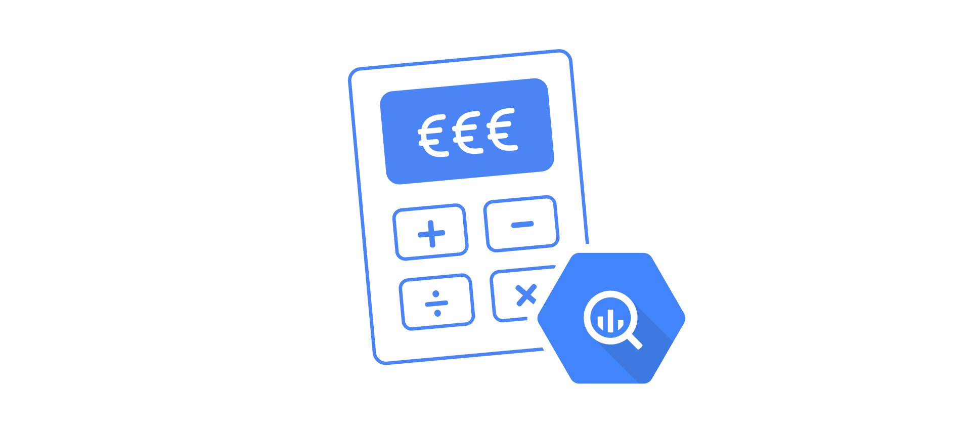 Taschenrechner und BigQuery Logo