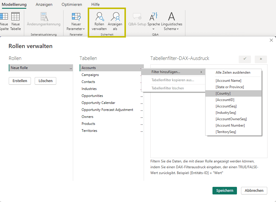 Rollenverwaltung in PowerBI
